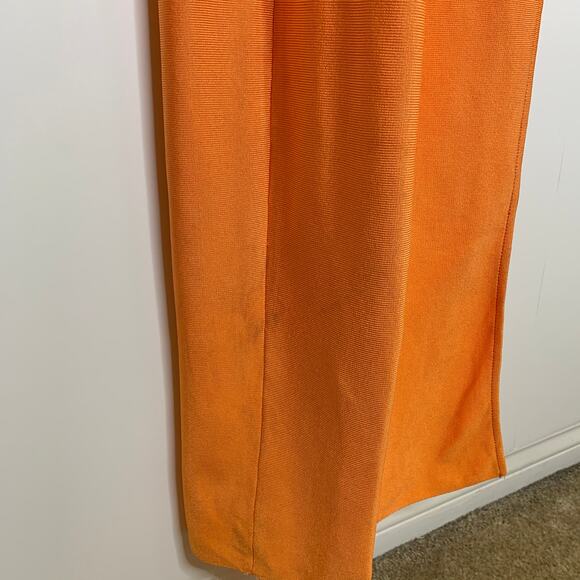 House of CB Clemence Maxi Orange Bandage Dress Womens Large - Picture 9 of 16